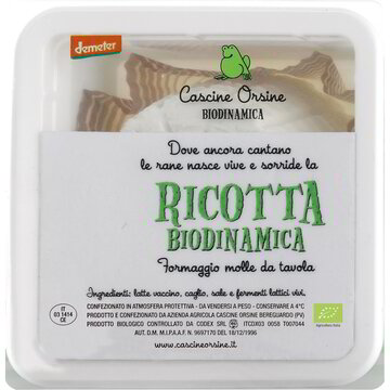 Ricotta di mucca biodinamica. Cascine orsine. 240 gr