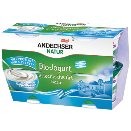 Yogurt mini magro alla greca 0,2% grassi. Contenuto: 4 x 100 Gr
